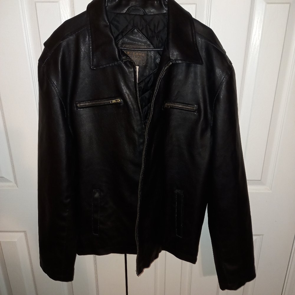 Mens Arizona Jeans Leather Jacket, XL